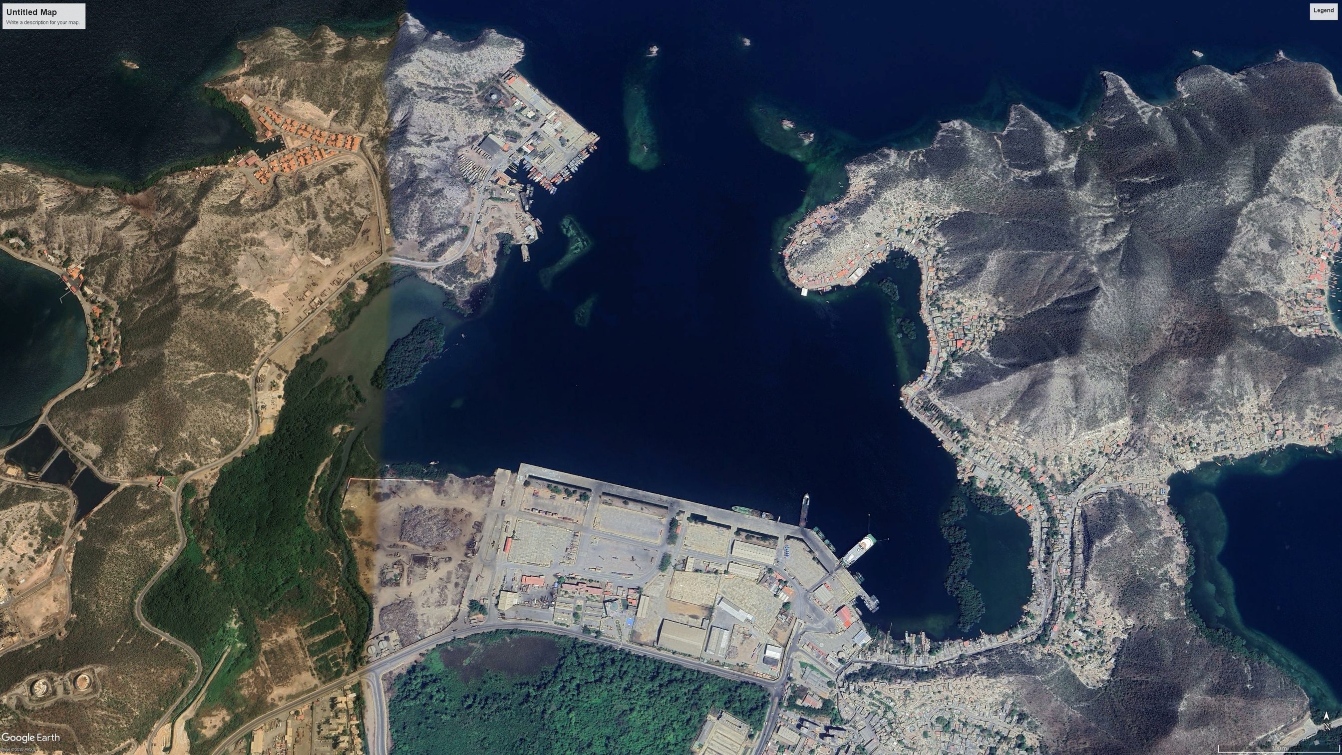Toma aérea actual del Puerto de Guanta